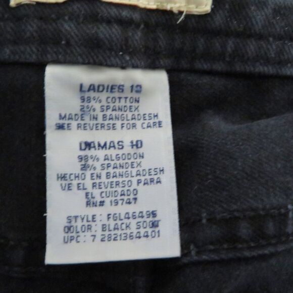 Black Jeans Women size 10 Straight Leg Faded Glory Stretch Casual Wear - Picture 5 of 10